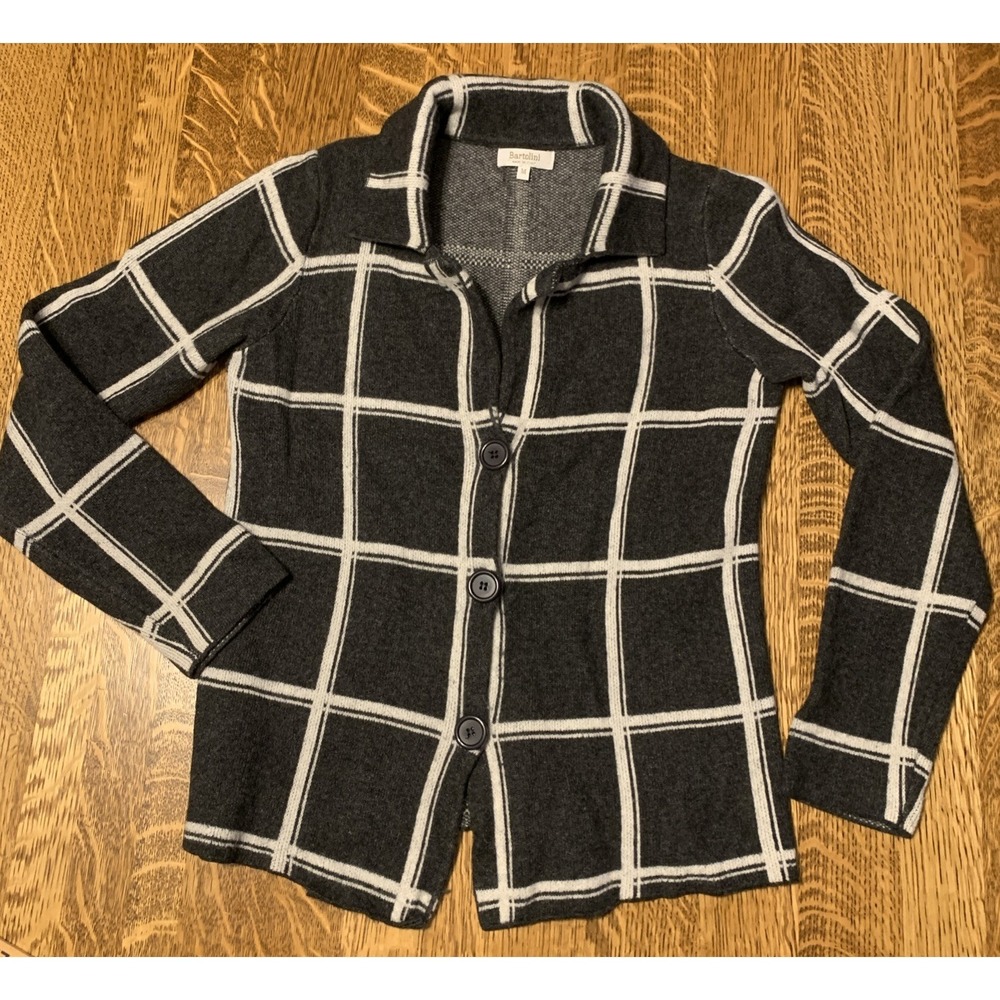Bartolini Women's Small Wool/Cashmere Blend Button Down Cardigan Sweater‎